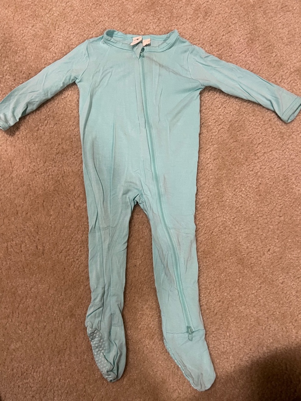 Kyte Baby Zippered Footed One-Piece in Sea Mist